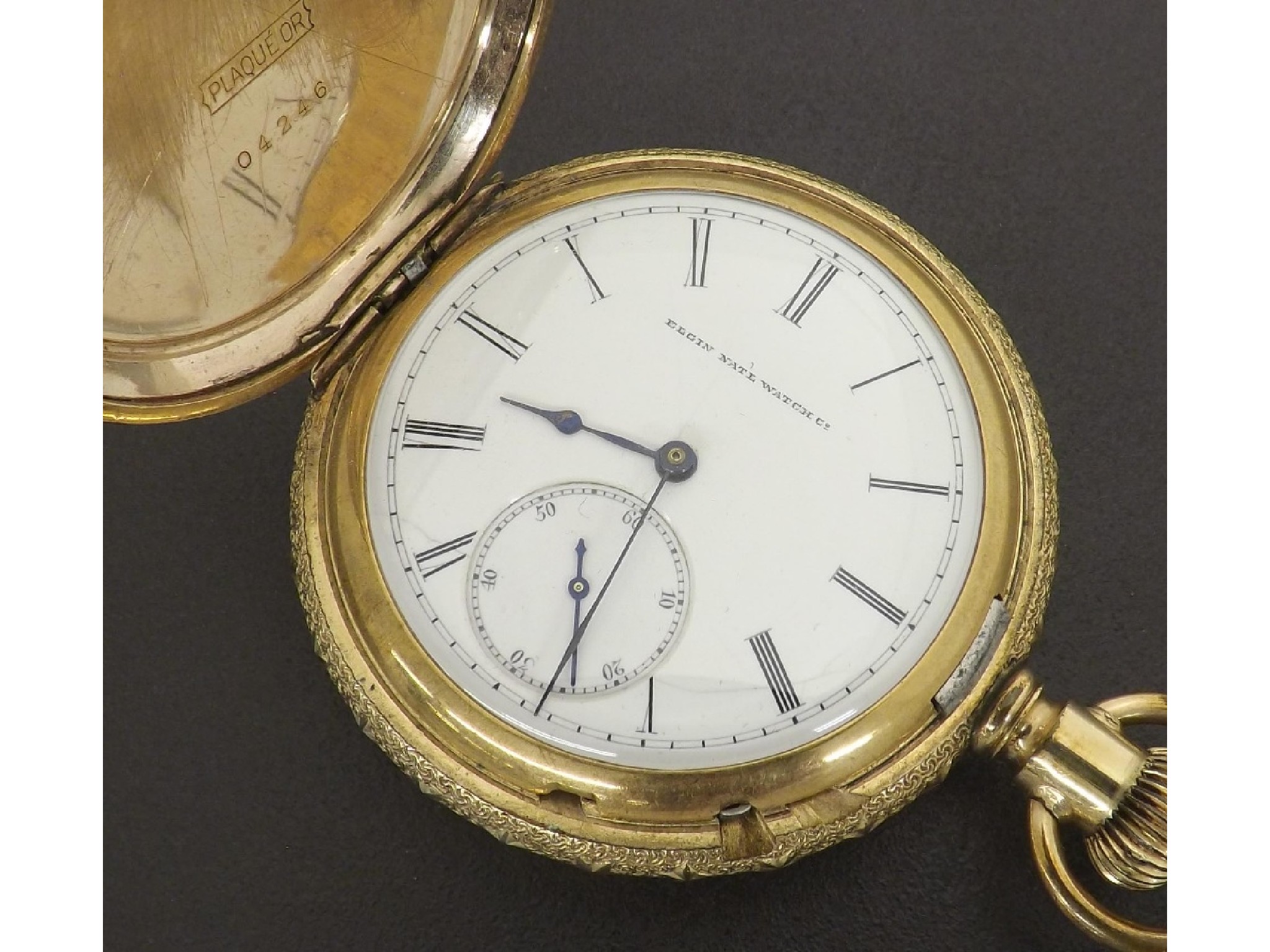 Appraisal: Elgin National Watch Co gold plated lever hunter pocket watch