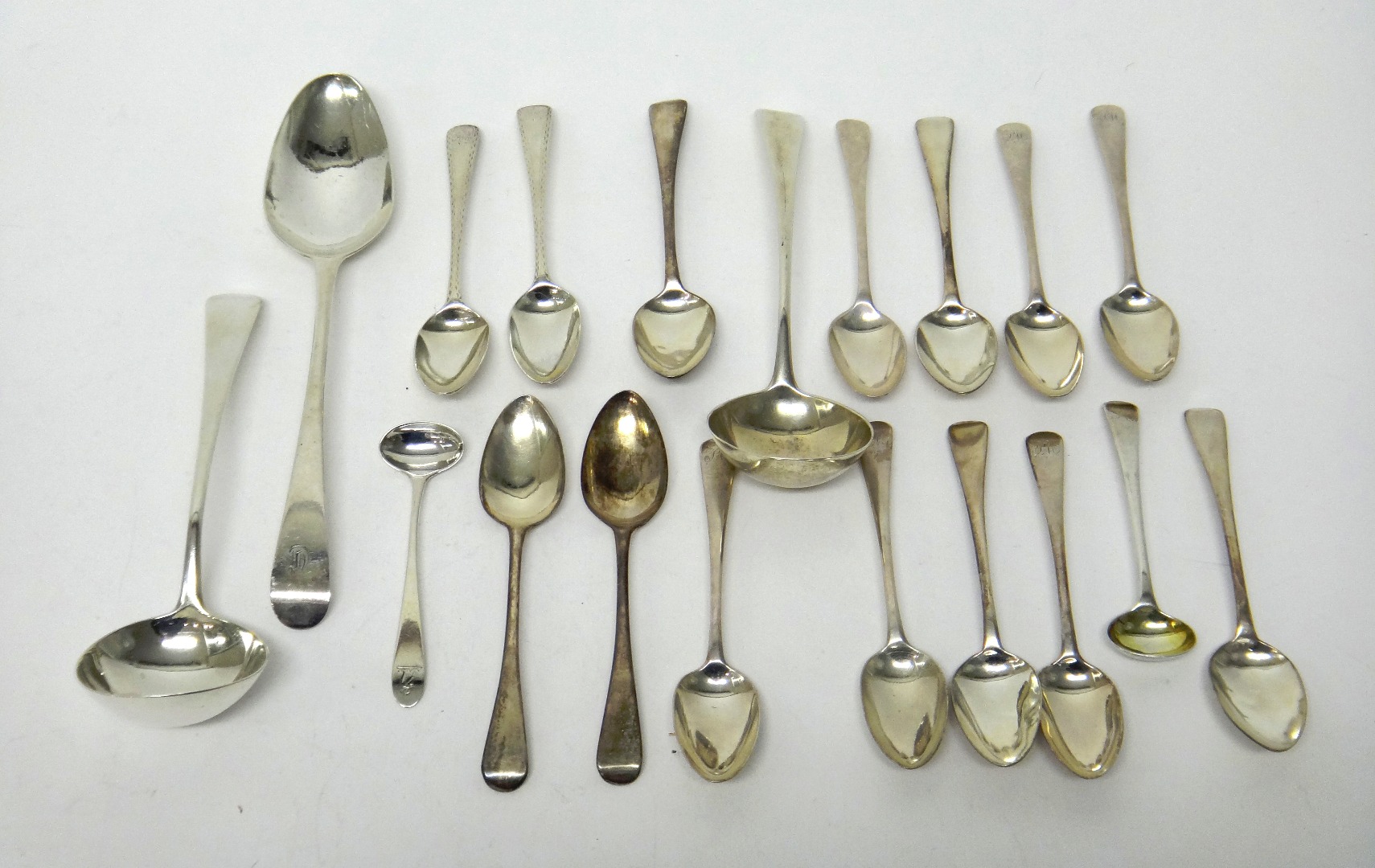 Appraisal: Silver Old English pattern table flatware comprising a pair of