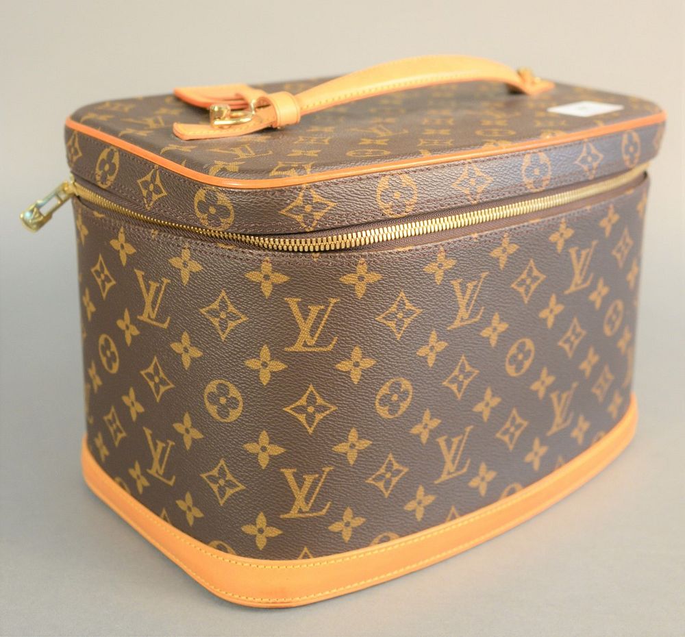 Appraisal: Louis Vuitton travel cosmetic case shoulder bag monogrammed ht wd