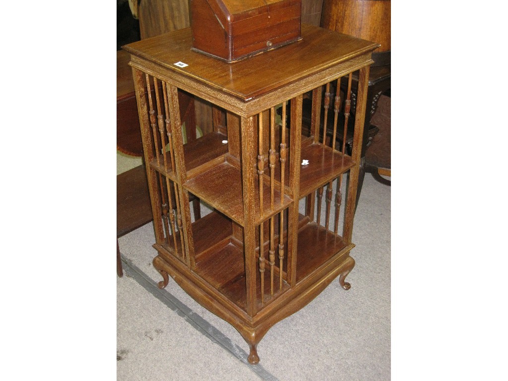 Appraisal: Mahogany revolving bookcase