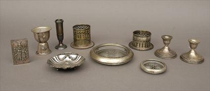 Appraisal: Group of Ten Silver and Silver-Plated Table Articles