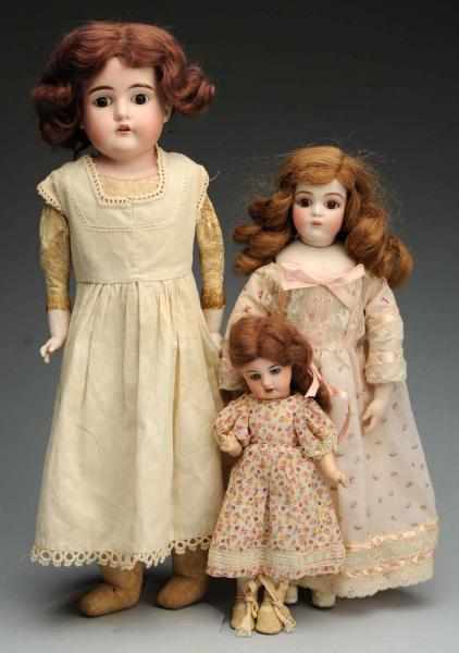 Appraisal: Lot of Dolls German bisque shoulder head incised C O