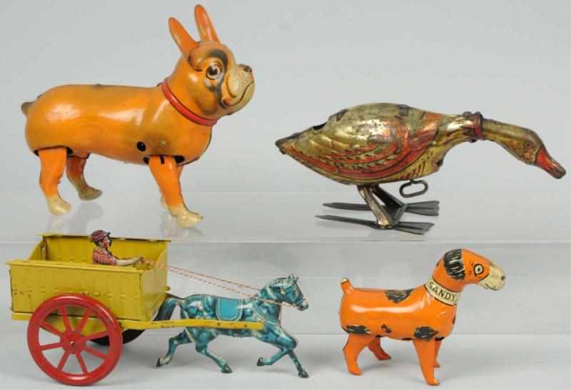 Appraisal: Lot of Tin Litho Toys American and German Includes one