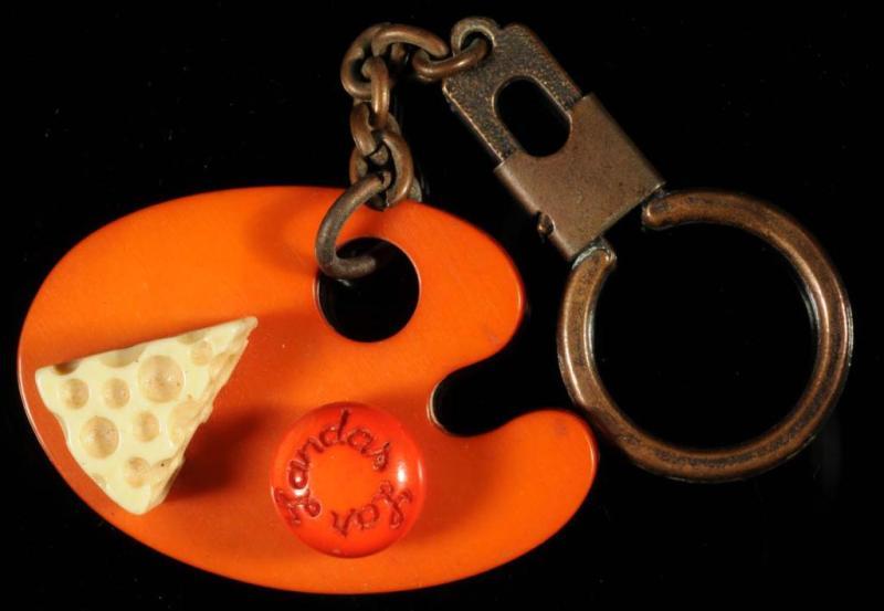 Appraisal: Bakelite Artist Palate Key Chain Condition Excellent Size x -