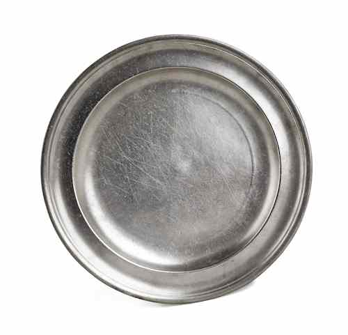 Appraisal: Providence Rhode Island pewter plate ca bearing the touch of