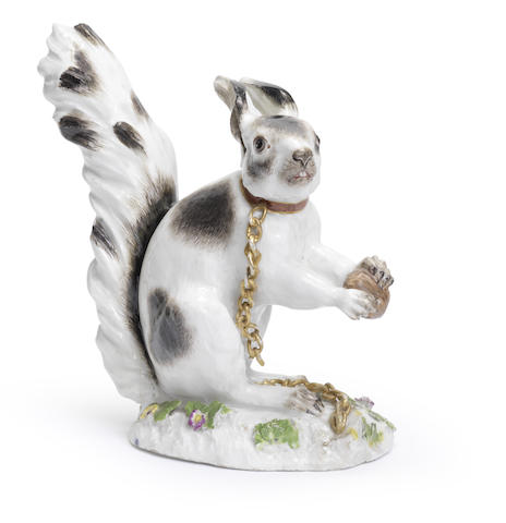 Appraisal: A Meissen model of a squirrel circa Probably modelled by