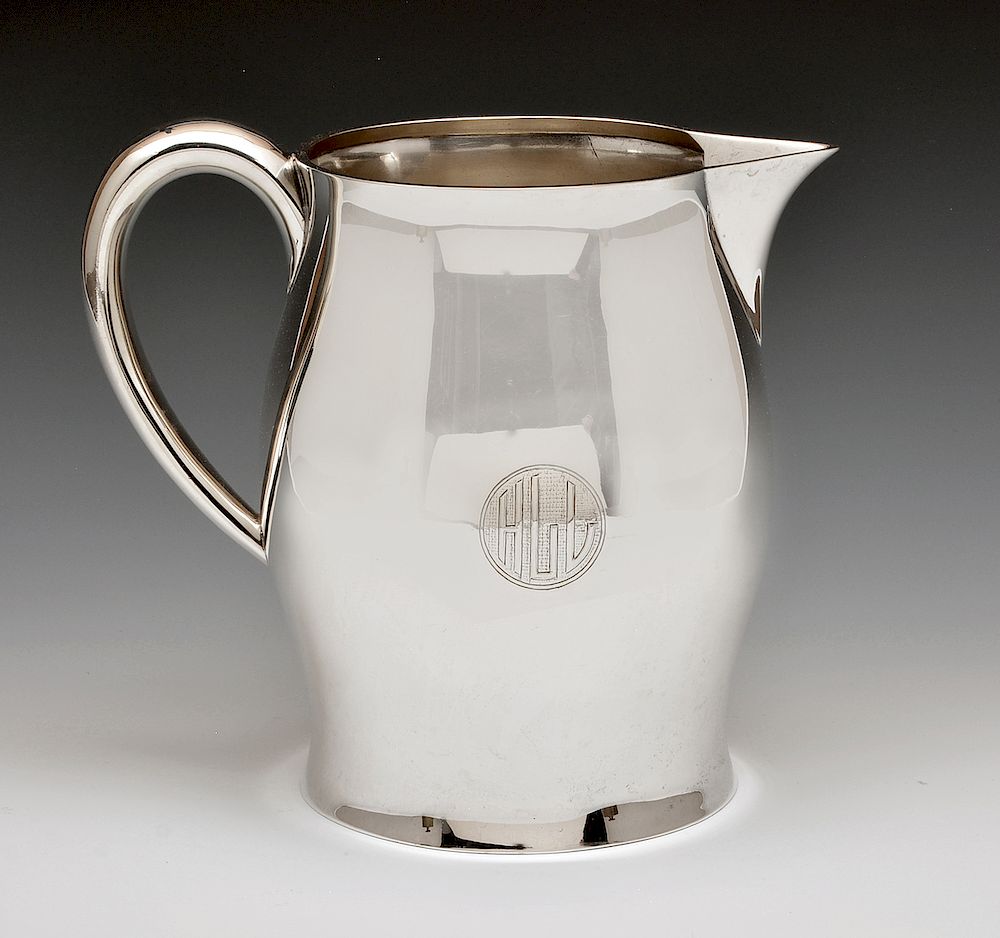 Appraisal: Spaulding Co sterling silver Paul Revere style pitcher Spaulding Co