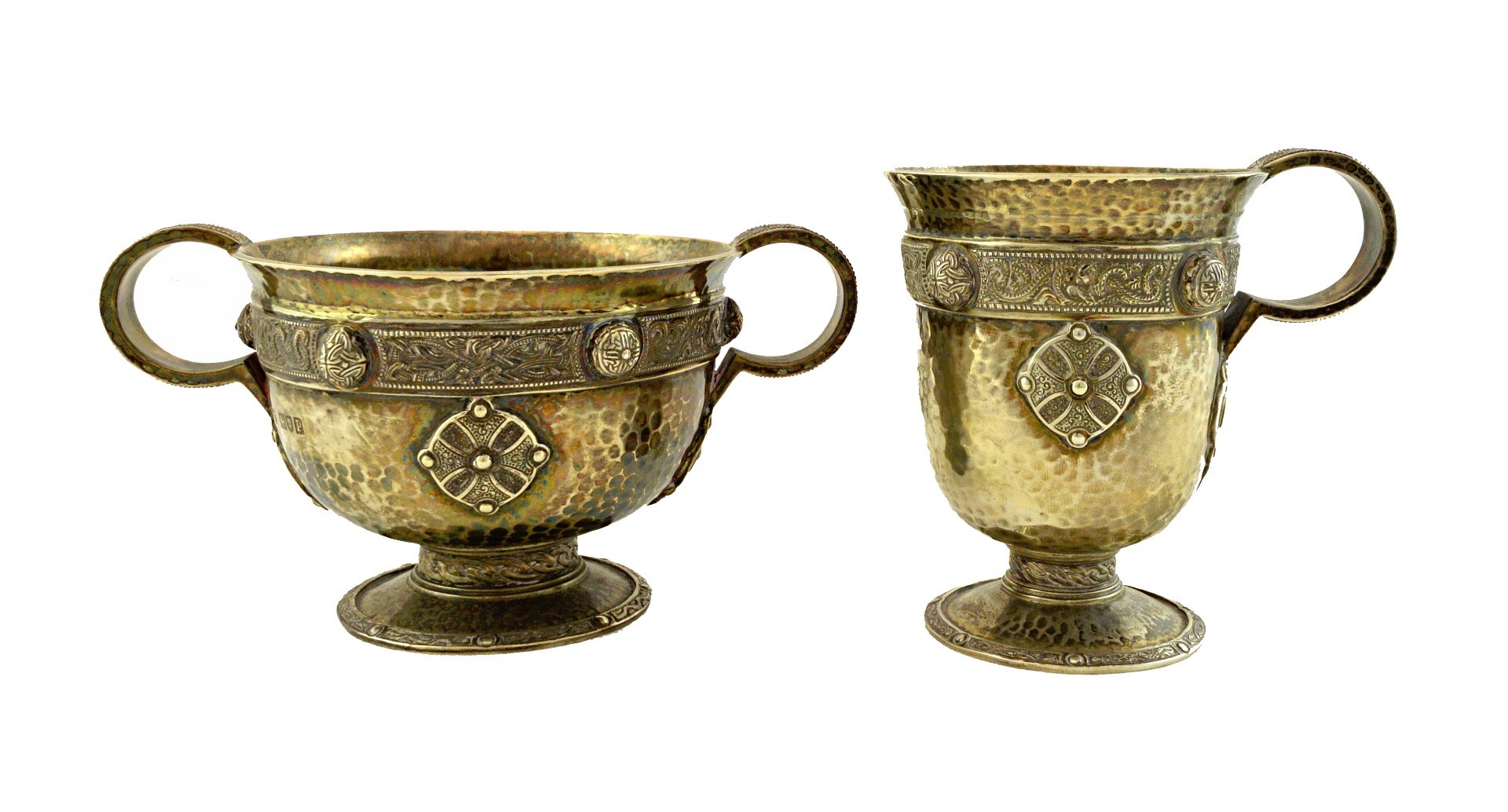 Appraisal: A silver mug and a similar silver twin handled bowl