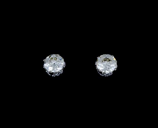 Appraisal: Diamond stud earrings brilliant-cut diamonds ctw color L-M clarity VS