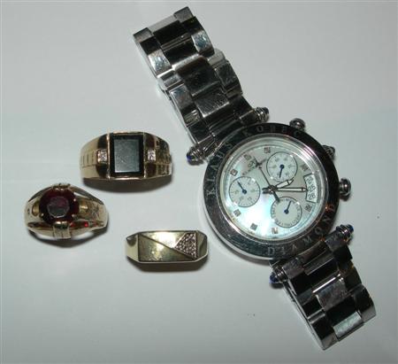 Appraisal: KLAUS KOBEC - a stainless steel wrist watch the mother-of-pearl