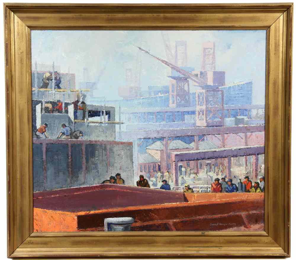 Appraisal: OOC - 'Bath Iron Works' by Carroll Thayer Berry ME