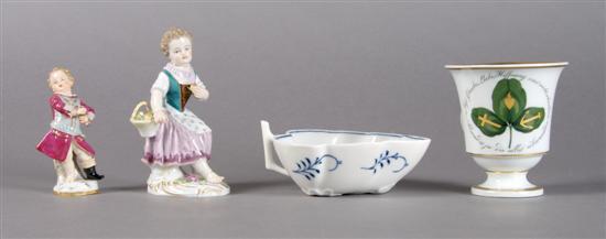 Appraisal: A Group of Two Meissen Porcelain Figures Height of tallest