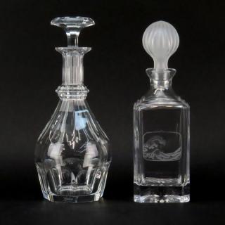 Appraisal: Grouping of Two Vintage Decanters Grouping of Two Vintage Decanters