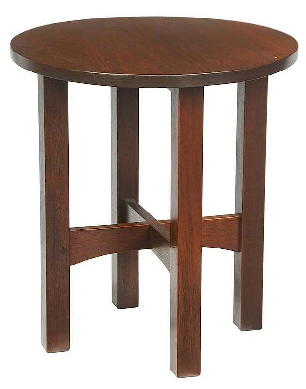 Appraisal: Stickley Craftsman Mahogany Tabouret New York paper decal dates -