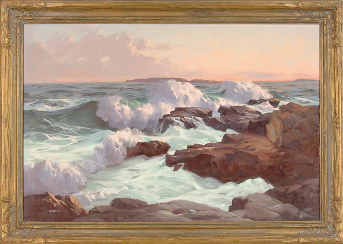 Appraisal: ALPHONSE JOSEPH SHELTON American - EVENING OCEAN POINT Fine oil