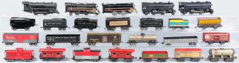 Appraisal: Large Lot of Marx Train Pieces American Includes five engines