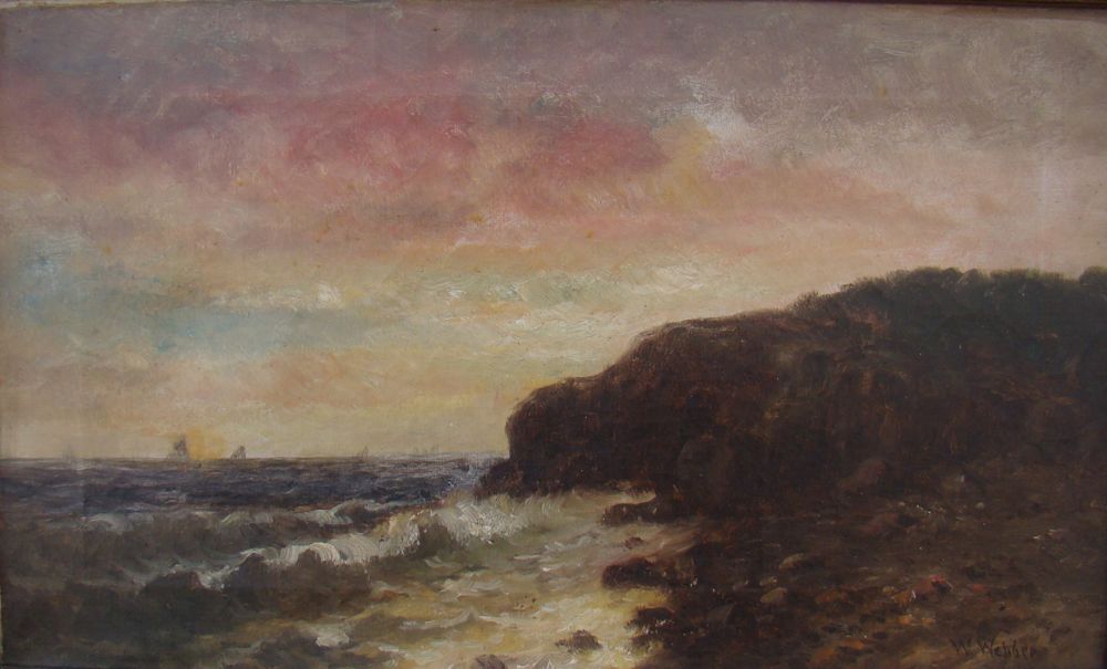 Appraisal: WESLEY ELBRIDGE WEBBERAmerican - Rocky seascape at sunset Signed lower