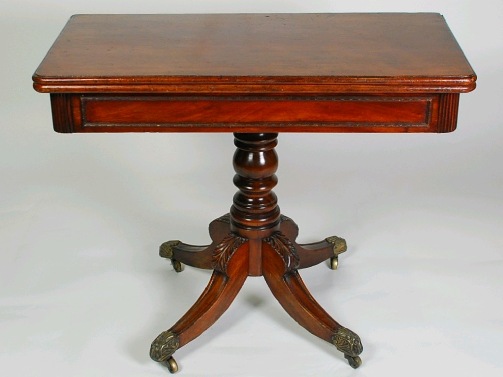 Appraisal: TH CENTURY AND LATER MAHOGANY PEDESTAL TEA TABLE the moulded