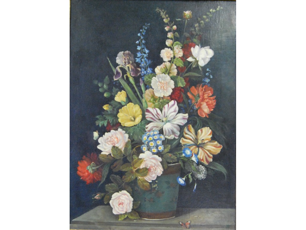 Appraisal: Dutch school - Still life of flowers in full bloom