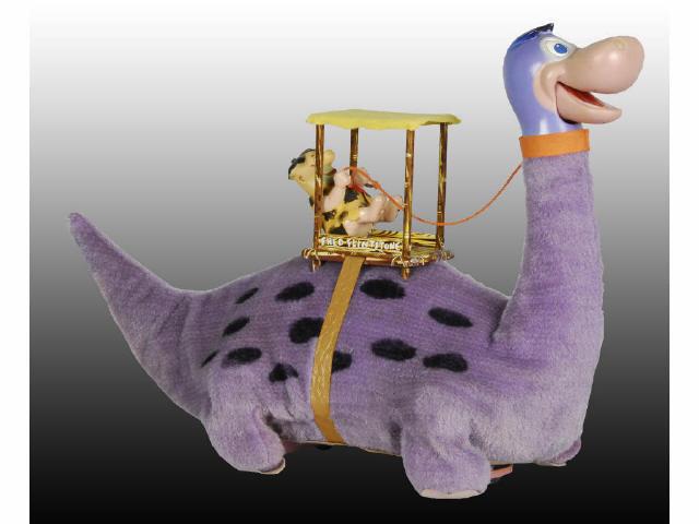 Appraisal: Linemar Fred Flintstone Riding Dino Toy Description Battery-operated Working All