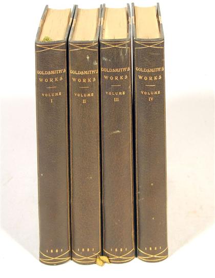 Appraisal: vols Goldsmith Oliver The Works New York Edited by Peter