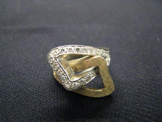 Appraisal: Diamond Ring double buckle style with diamonds totaling carat in