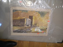 Appraisal: HAROLD VIKE DOCKS WATERCOLOUR