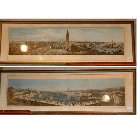 Appraisal: F Citterio VENEZIA GENOVA Two hand-colored aquatints Estimate -