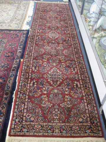 Appraisal: Karastan Sarouk Runner elaborate floral red field ' '' x