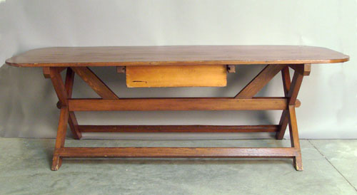 Appraisal: Pine sawbuck table th c h x l x d