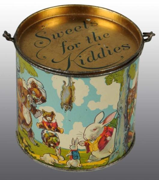 Appraisal: Sweets for the Kiddies Candy Tin Description Various animal characters