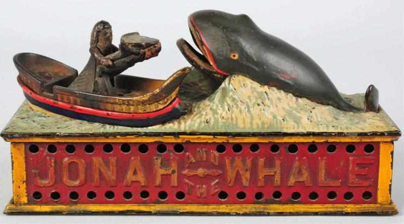 Appraisal: Cast Iron Jonah the Whale Mechanical Bank Manufactured by Shepard