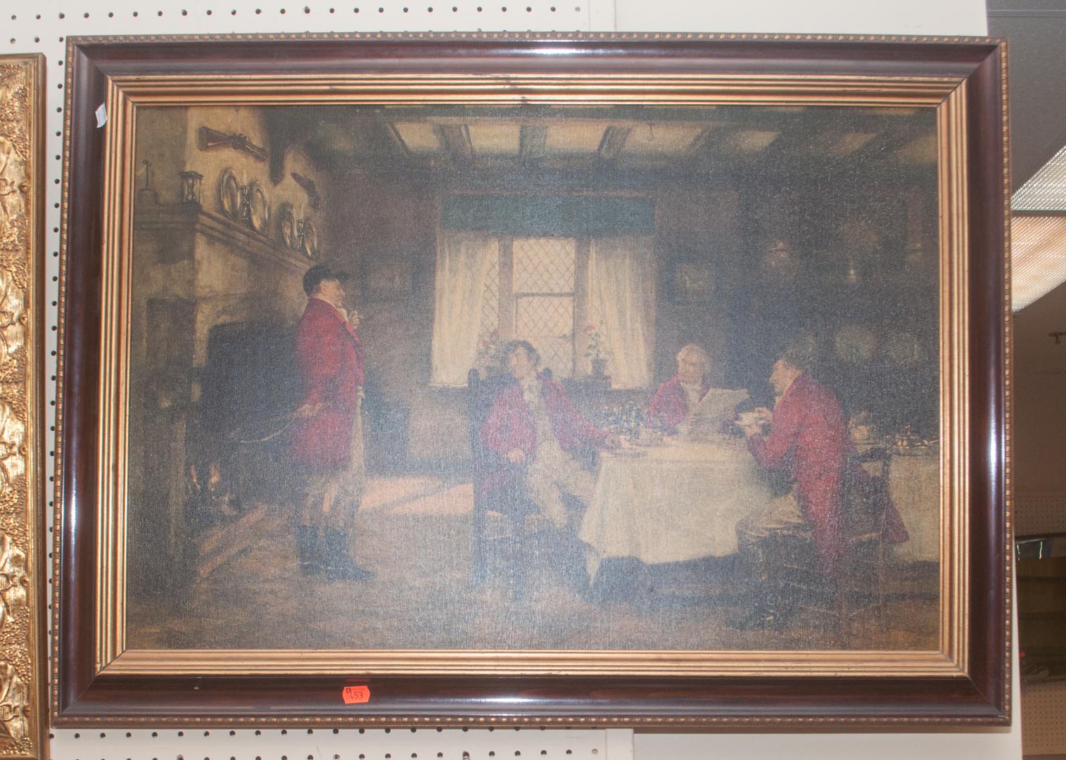 Appraisal: Framed print of English men dining Undernumber