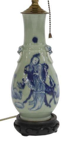 Appraisal: Chinese porcelain vase now fashioned as a table lamp with