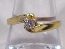 Appraisal: An carat gold diamond solitaire ring