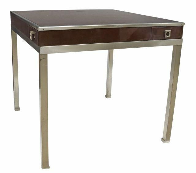 Appraisal: French modern games table designed by Guy Lefevre for Maison