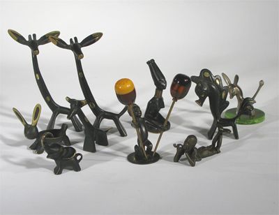 Appraisal: A Rena Rosenthal Austrian patinated bronze figure eight other bronzes