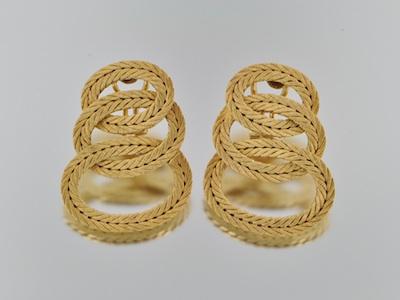 Appraisal: A Pair of Gold Earrings by Buccelatti k gold earrings