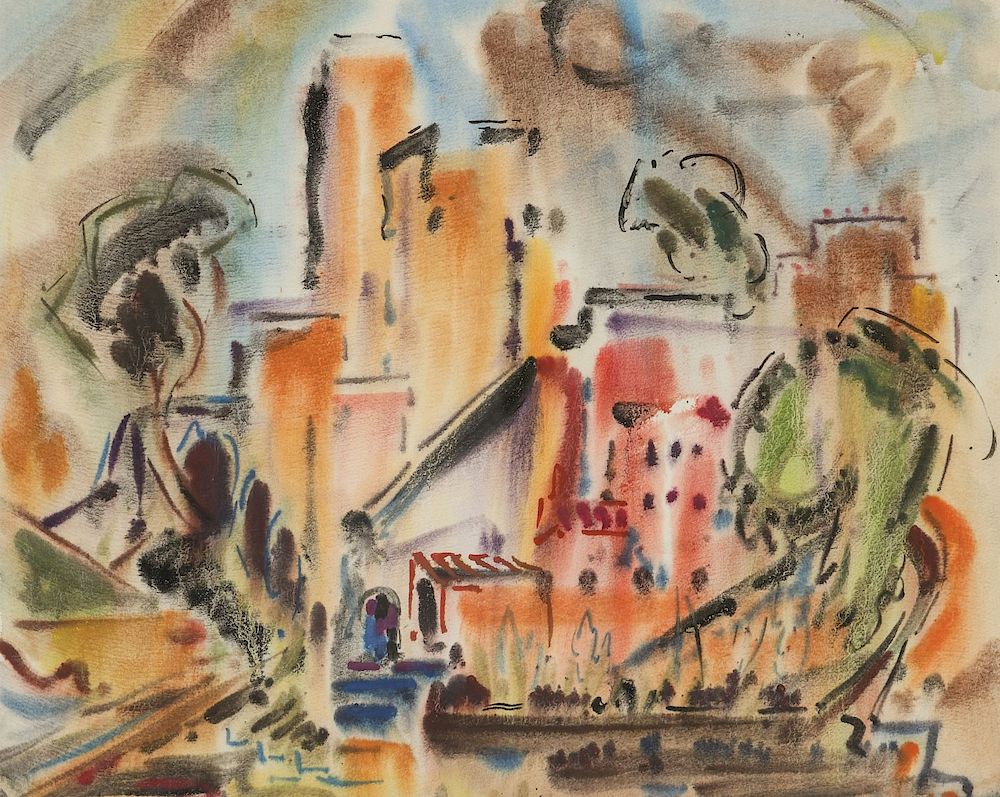 Appraisal: ERIC GIBBERD - WATERCOLOR ON PAPER Eric Gibberd - An