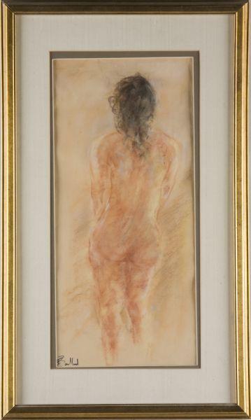 Appraisal: E Ballard Fr th c Female Nude pastel on paper