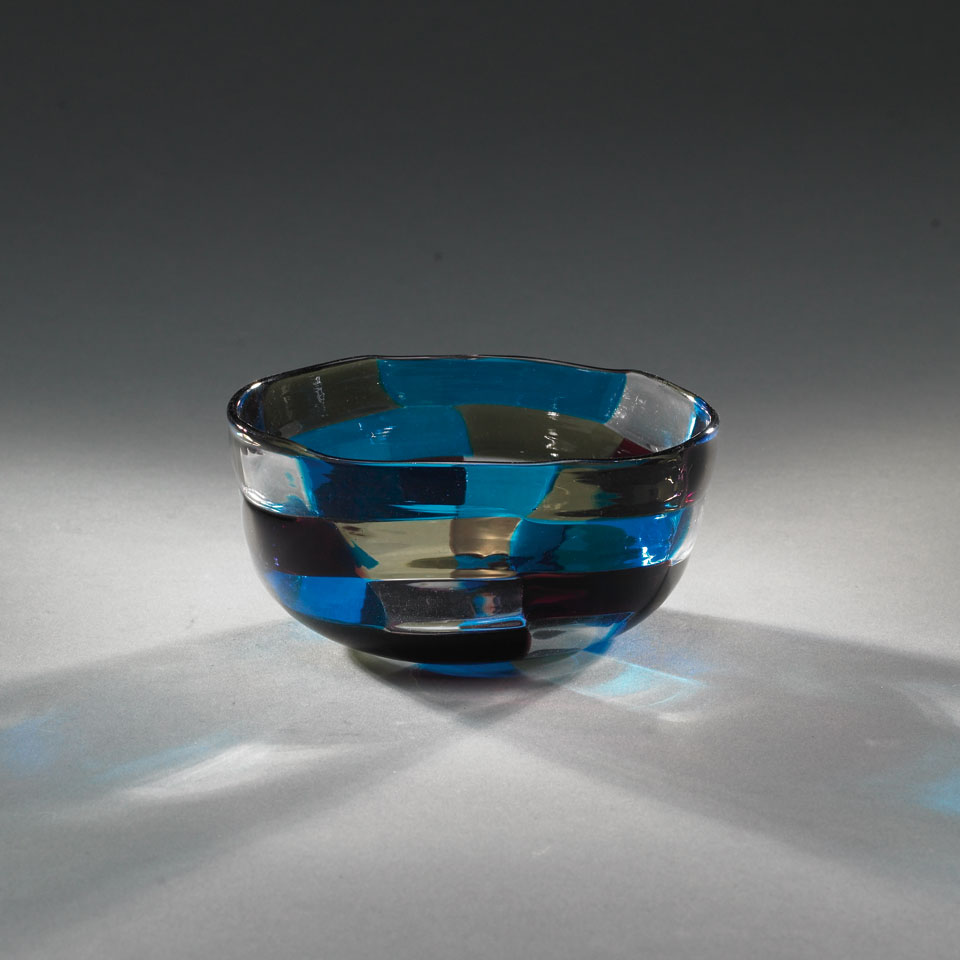 Appraisal: Venini Pezzato Glass Bowl Fulvio Bianconi s acid-stamped venini murano