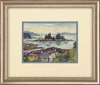 Appraisal: WILLIAM LESTER STEVENS American - ALONG THE MAINE COAST Watercolor