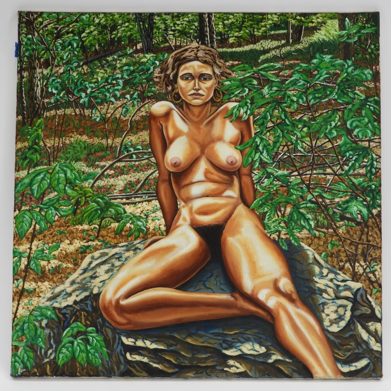 Appraisal: JOHN F CHAMBERS NUDE FIGURE PAINTING United States th CenturyDepicts