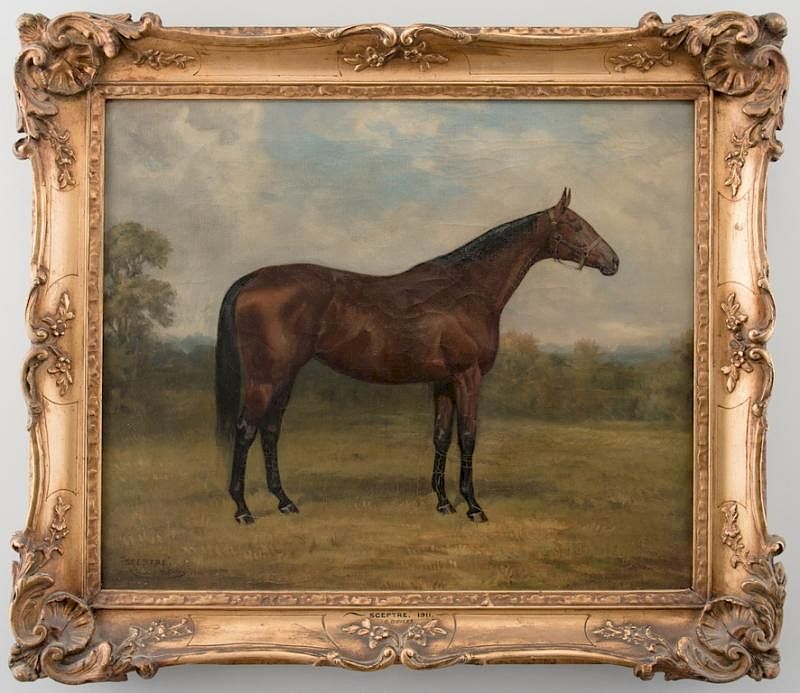 Appraisal: G D Giles oil on canvas Sceptre Godfrey Douglas Giles