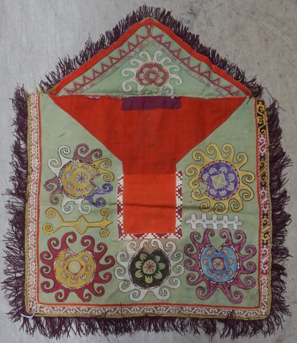 Appraisal: Uzbek Embroidered Silk Wall Hanging ft in square