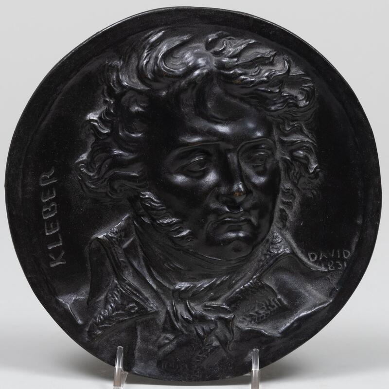 Appraisal: David D'Angers Bronze Rondel of Kleber Cast signature and date