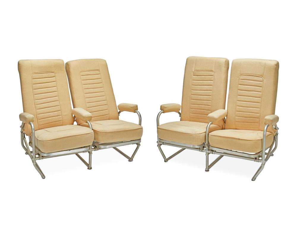 Appraisal: A pair of modern airplane seats Circa s Possibly designed