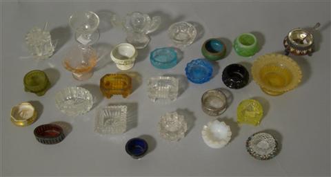 Appraisal: COLLECTION OF TWENTY-SIX SALT CELLARS Various dates including enamel and