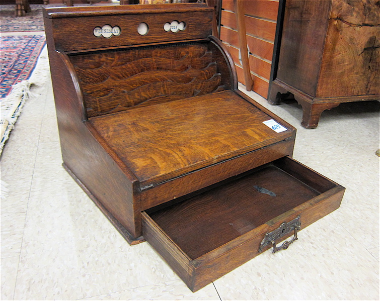 Appraisal: VICTORIAN OAK LAP DESK English th century of rectangular form