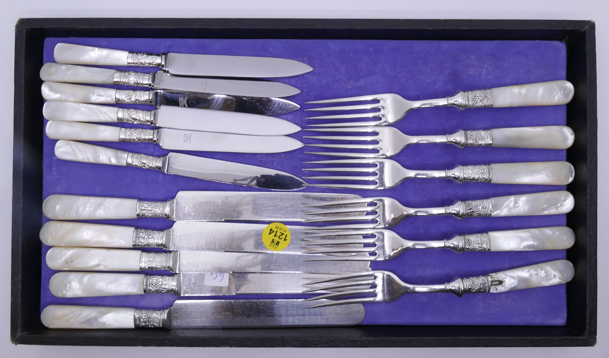 Appraisal: Tray MOP Handled Flatware